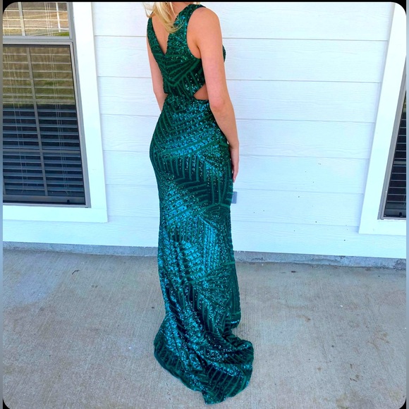 SHIMMER GREEN DRESS!! - Picture 2 of 2